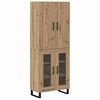 vidaXL Highboard 2 pcs Dąb rzemieślniczy 69,5 x 34 x 180 cm