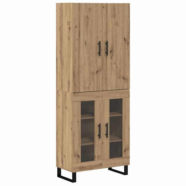 vidaXL Highboard 2 pcs Dąb rzemieślniczy 69,5 x 34 x 180 cm