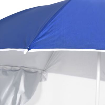 vidaXL Parasol plażowy ze ściankami bocznymi, niebieski, 215 cm