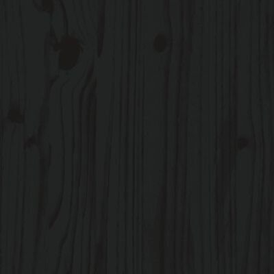 vidaXL Szafka boczna, czarna, 32x34x75 cm, lite drewno sosnowe