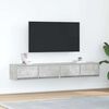 vidaXL Szafki RTV 2 szt. Beton Szary 80x31x25,5 cm Drewno klejone