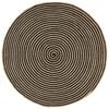 vidaXL Dywanik ręcznie wykonany z juty, spiralny wz&oacute;r, czarny, 90 cm