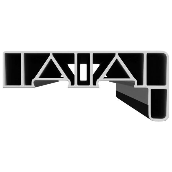 vidaXL Parapet okienny Antracyt z drewnianą strukturą PVC