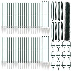 vidaXL Słupek ogrodzeniowy. Zielony 100 x 1,2 m (siatka 50 mm)