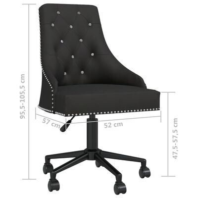 vidaXL Obrotowe krzesła stołowe, 6 szt., czarne, obite aksamitem