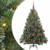 vidaXL Sztuczna choinka z 150 diodami LED Zielony 120 cm PE i PVC