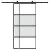 vidaXL Drzwi przesuwne z osprzętem, 102,5x205 cm, szkło i aluminium
