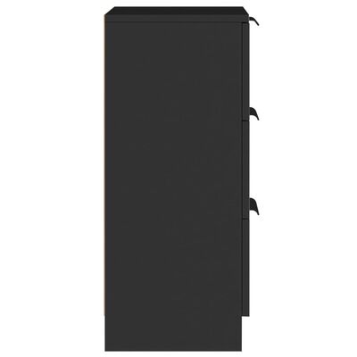 vidaXL Szafki, 2 szt., czarne, 30x30x70 cm, materiał drewnopochodny
