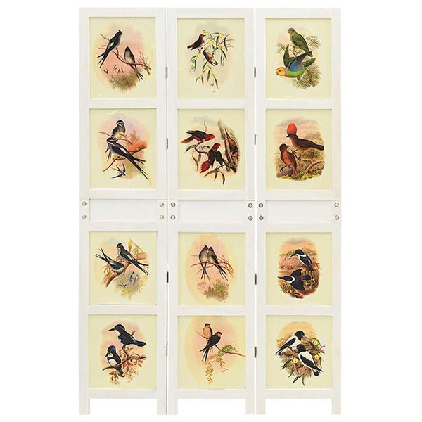 vidaXL Panel Romdivider Biały 212 x 165 cm MDF