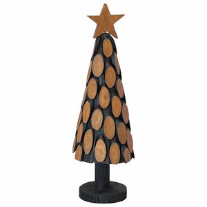 vidaXL Choinka z podstawą Brązowy 61 cm Lite drewno tekowe