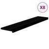 vidaXL Stopnie schodowe, 8 szt. brązowoczarne 120x30x2 cm lite drewno dębowe