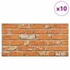 vidaXL Panele ścienne 3D, wzór jasnobrązowej cegły, 10 szt., EPS