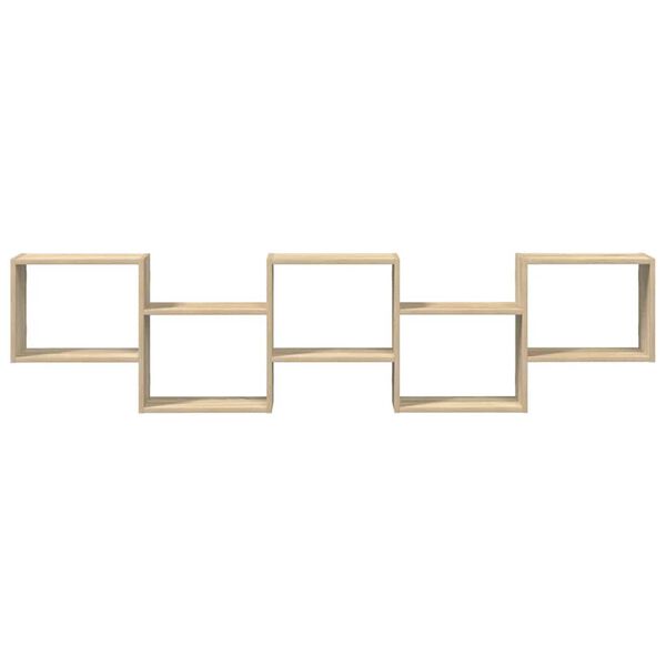 vidaXL P&oacute;łka ścienna kostka, 5 przegrodami, dąb sonoma