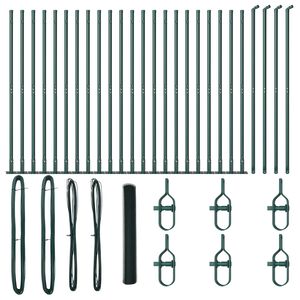 vidaXL Słupek ogrodzeniowy. zielony