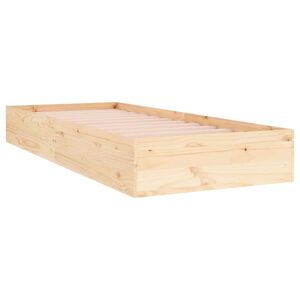 vidaXL Rama ł&oacute;żka, lite drewno, 75x190 cm, pojedyncza