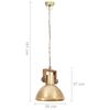 vidaXL Industrialna lampa wisząca, 25 W, mosiężna, okrągła, 30 cm, E27