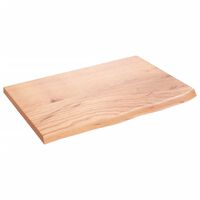 vidaXL Blat do stołu, jasnobrązowy, 60x40x2 cm, lite drewno dębowe