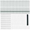 vidaXL Ogrodzenie z słupkiem Zielony 1,2 x 100 m Stal i PVC