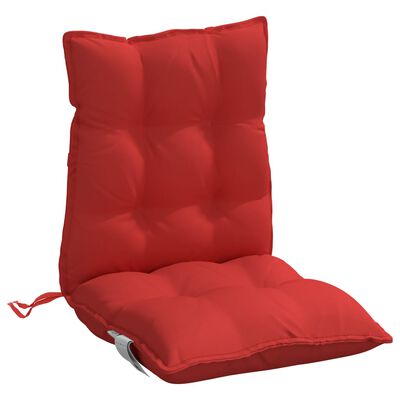 vidaXL Poduszki na krzesła z niskim oparciem, 2 szt., czerwone