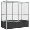 vidaXL Woliera, srebrna, 210,5x107x212 cm, stal
