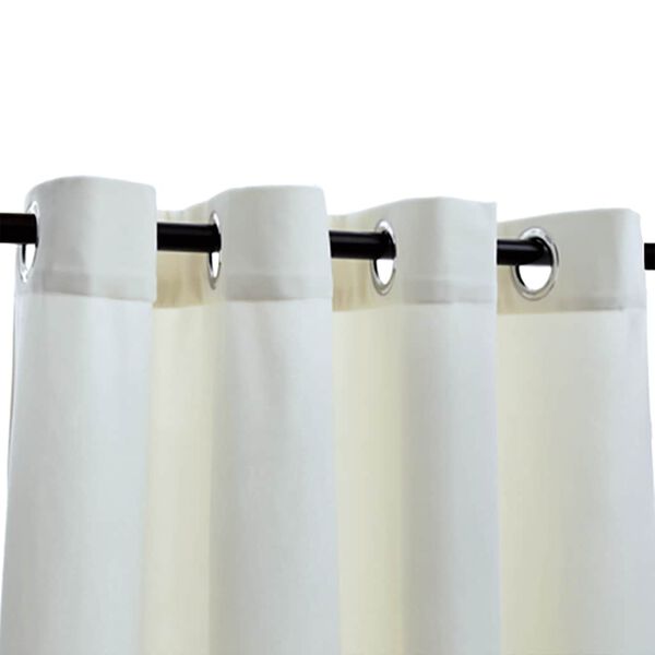 vidaXL Zasłony zaciemniające z k&oacute;łkami, 2 szt., aksamitne, kremowe