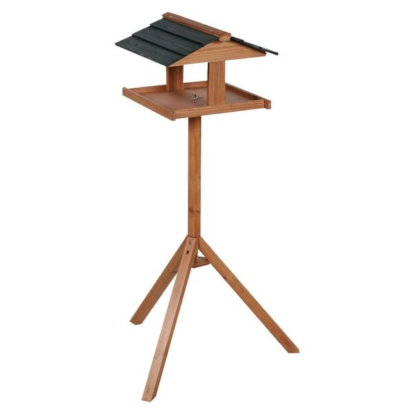 FLAMINGO Karmnik dla ptak&oacute;w na stojaku Reykjavik, 42x40,5x119 cm, brąz