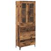 vidaXL Highboard Stare drewno 69,5 x 34 x 180 cm Drewno inżynieryjne
