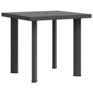 vidaXL St&oacute;ł ogrodowy, antracytowy, 80 x 75 x 72 cm, plastikowy