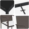 vidaXL Zestaw do jadalni w ogrodzie 9 pcs Brązowy Polirattan