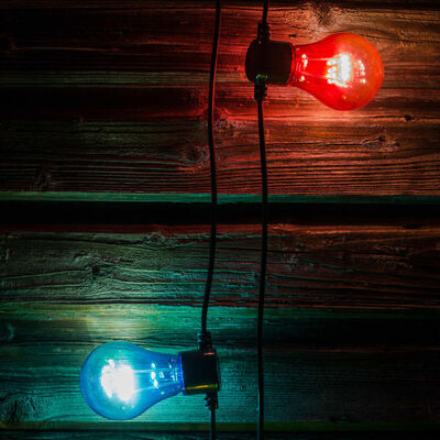 KONSTSMIDE Oświetlenie imprezowe, 5 przezroczystych, kolorowych lampek