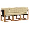 vidaXL Modułowa sofa na zewnątrz z poduszką 3 Sztuka Naturalny