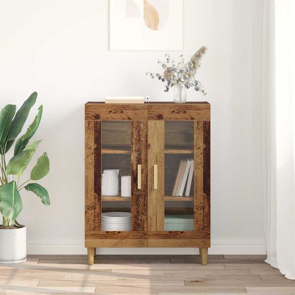 vidaXL Bufet Stare drewno 69,5 x 34 x 90 cm Materiał drewnopochodny