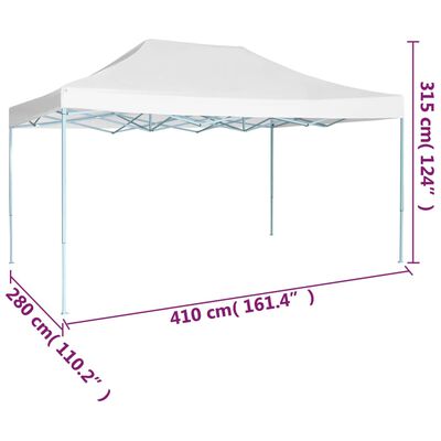 vidaXL Profesjonalny, składany namiot imprezowy, 3x4 m, biały, stal