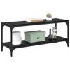 vidaXL Szafka pod telewizor Czarny Dąb 100x33x41cm
