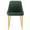 vidaXL Krzesła stołowe, 6 szt., ciemnozielone, obite aksamitem