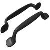 vidaXL Uchwyt meblowy 2 szt. Czarny 130 x 19,4 x 22,3 mm Aluminium