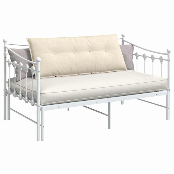 vidaXL Poduszka na plecy Kremowy 120 x 50 cm Tkanina sztruksowa