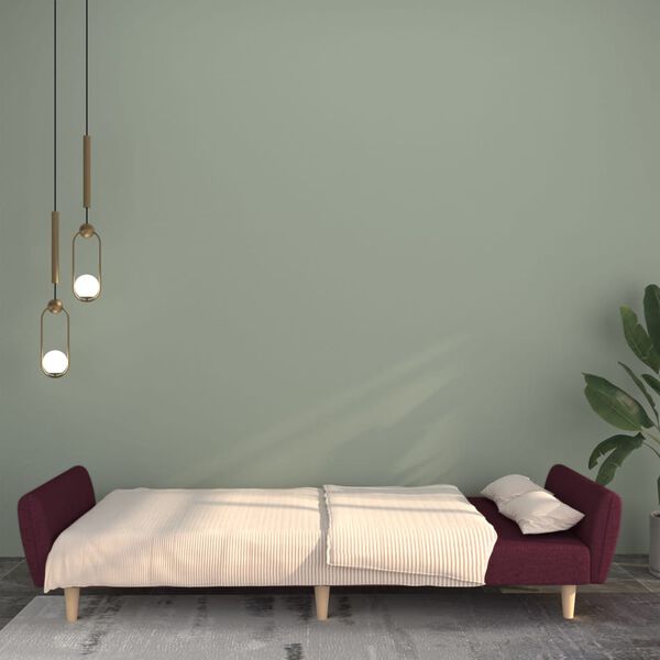 vidaXL 2-osobowa kanapa, fioletowa, tapicerowana tkaniną