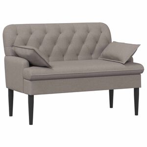 vidaXL Sofa dwuosobowa z guzikowym pikowaniem Ciemnoszary tkanina