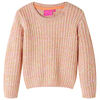 Sweter dziecięcy z dzianiny, pastelowy r&oacute;ż, 104
