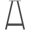 vidaXL Nogi do stołu jadalnego w kształcie litery A 2 szt. Antracyt 50x(72-73) cm Stal