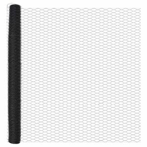 vidaXL Sześciokątne ogrodzenie z słupkiem 10 x 1,6 m Stal pokryta PVC