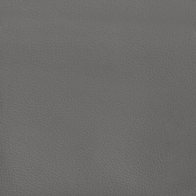 vidaXL Zagłówek uszak, szary, 183x16x118/128 cm, sztuczna skóra