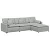 vidaXL Sofa modułowa z podn&oacute;żkiem i poduszkami, jasnoszara