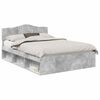 vidaXL Ramka ł&oacute;żka Szary beton 150 x 200 cm Lite drewno sosnowe