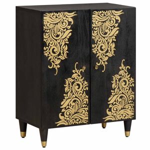 vidaXL Bufet Czarny 60 x 33 x 75 cm Drewno z mango