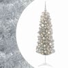 vidaXL Sztuczna wąska choinka z bombkami 150 cm 150 LED Ciepła biel