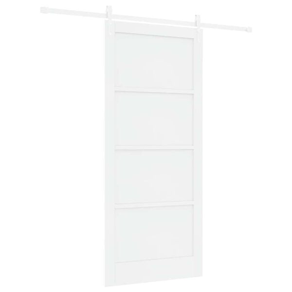vidaXL Drzwi przesuwne ORKDAL Biały 93 x 211 cm Lite drewno sosnowe