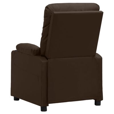vidaXL Fotel masujący, brązowy, sztuczna skóra
