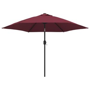 vidaXL Parasol ogrodowy na metalowym słupku, bordowy, 300 cm